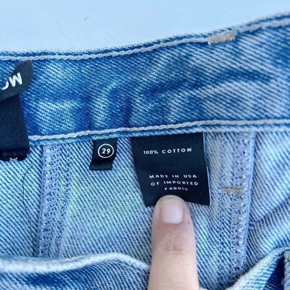 GRLFRND Monroe Catching Feelings Light Wash Seam Crop Mid-Rise Jeans Size 29 - Picture 10 of 11